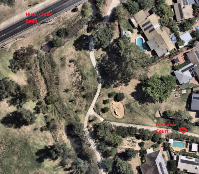 Aerial image of Merlinda Court Playground